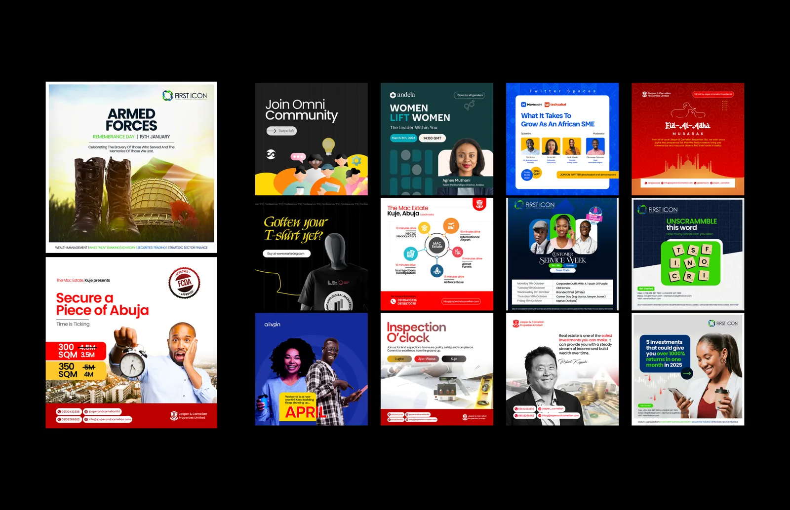 Marketing Flyers — social and campaign flyer design by Sunday Oladokun