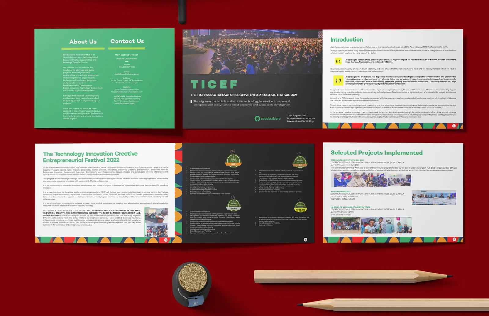 TICEF Conference — event branding and collateral by Sunday Oladokun