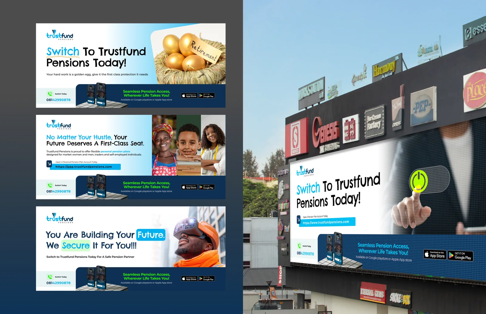 Out-of-Home & Print — out-of-home and print design by Sunday Oladokun