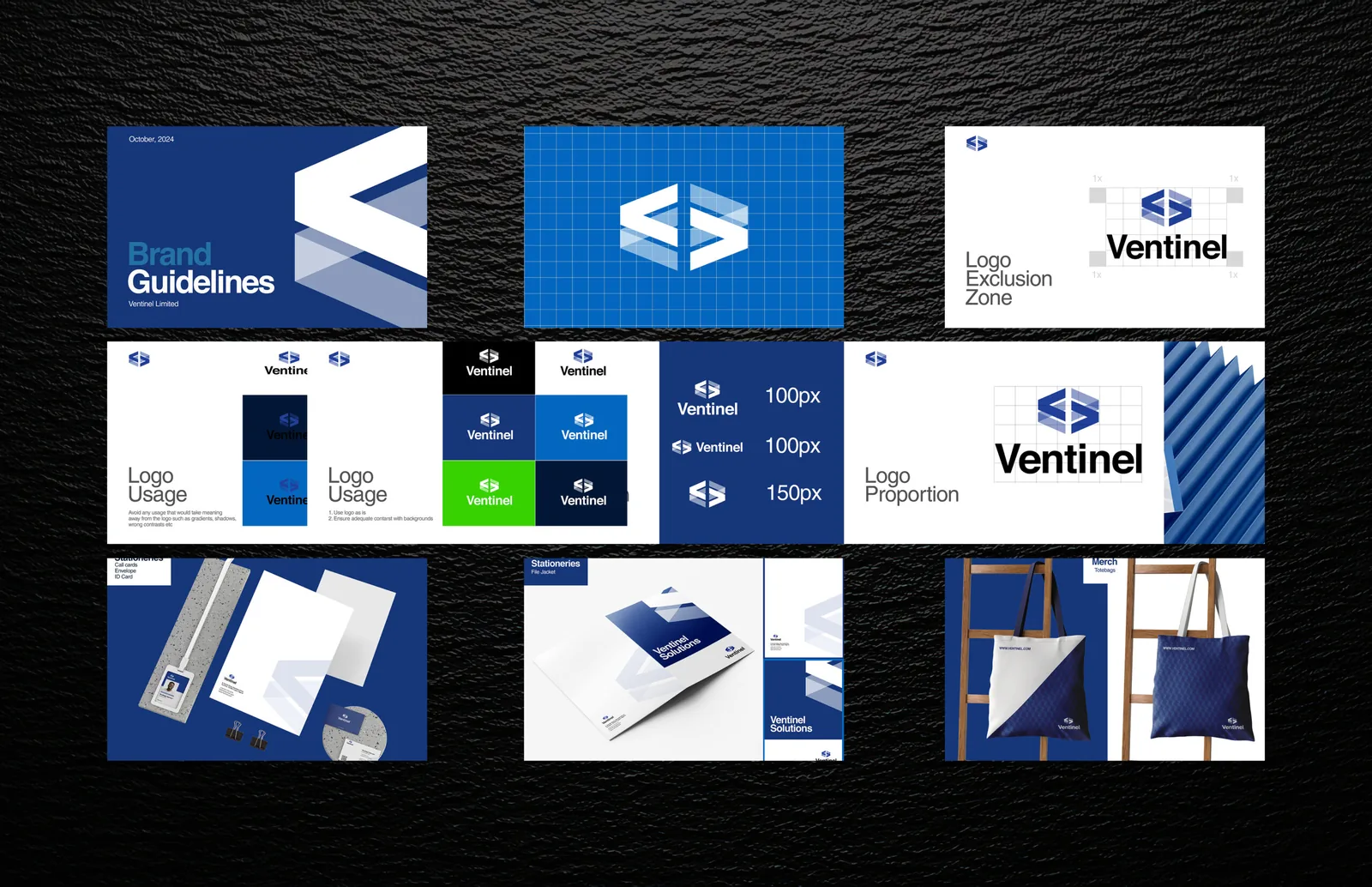 Ventinel — visual identity and brand collateral by Sunday Oladokun